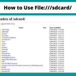 How to Use File sdcard