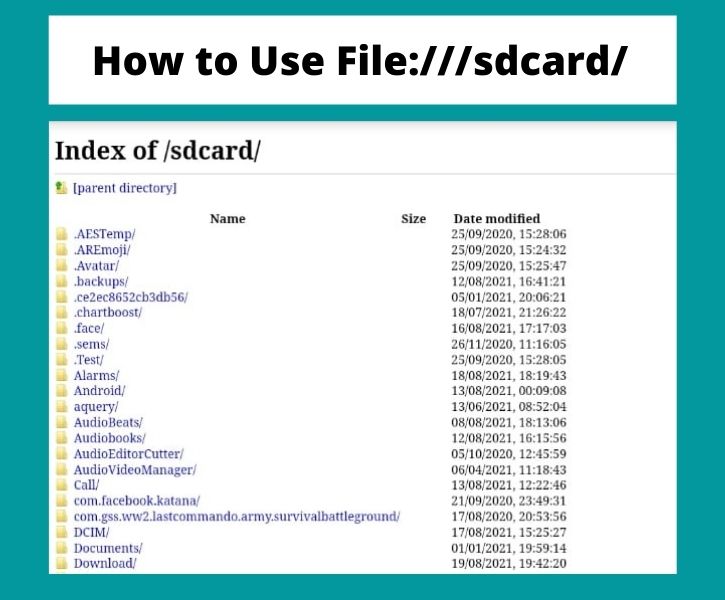 How to Use File sdcard