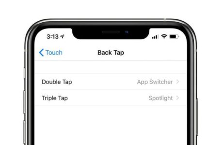 double tap on iphone