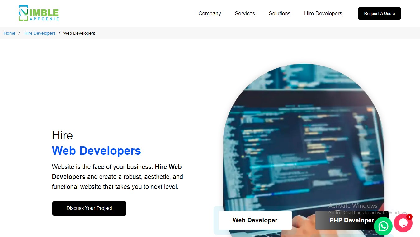 Hire Website Developers for your Website development 